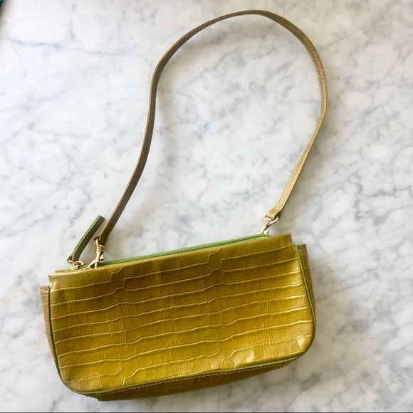 DKNY Faux Croc Pochette Purse with Strap - Picture 3 of 3